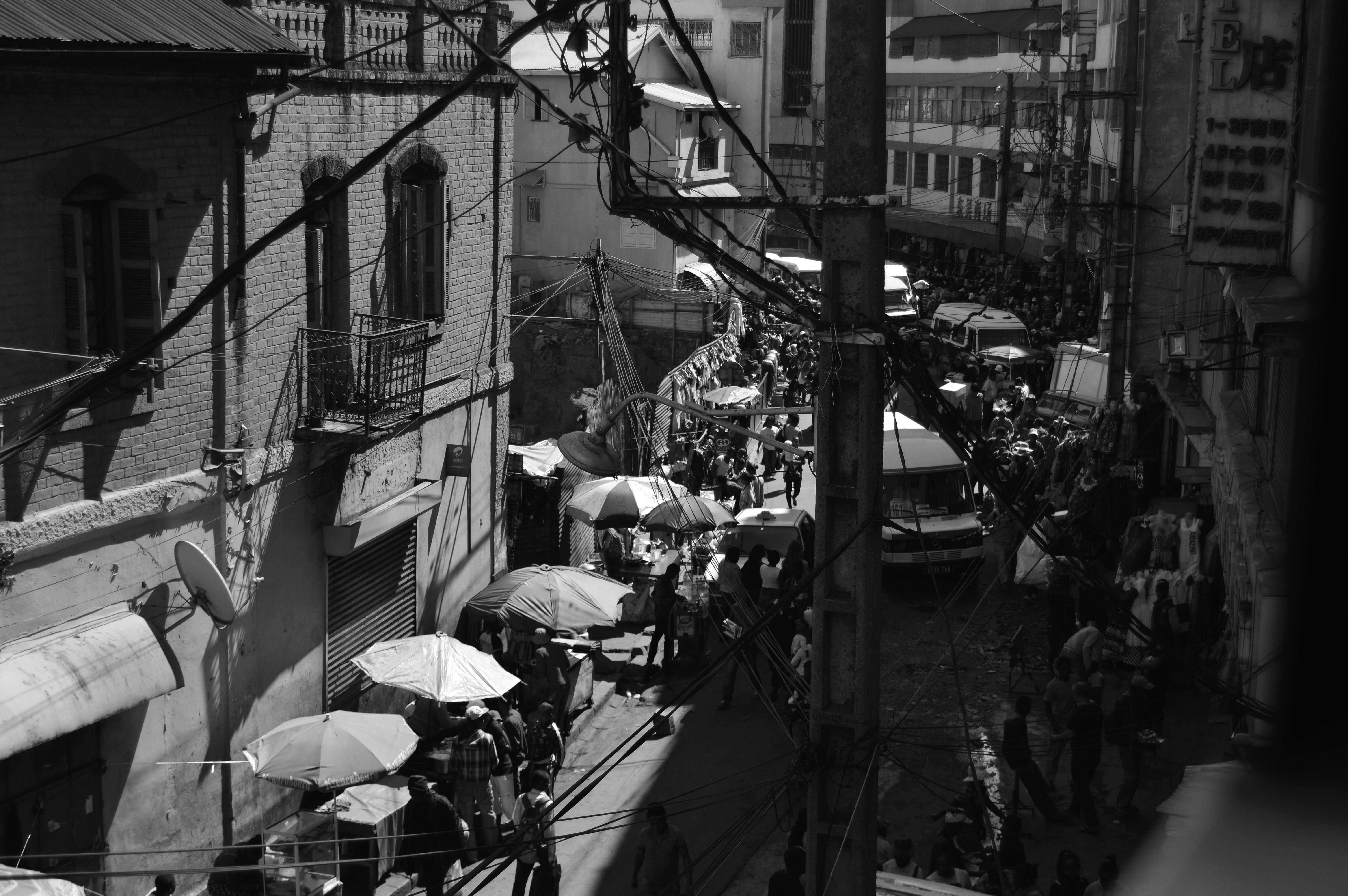 Free stock photo of black and white, market, people