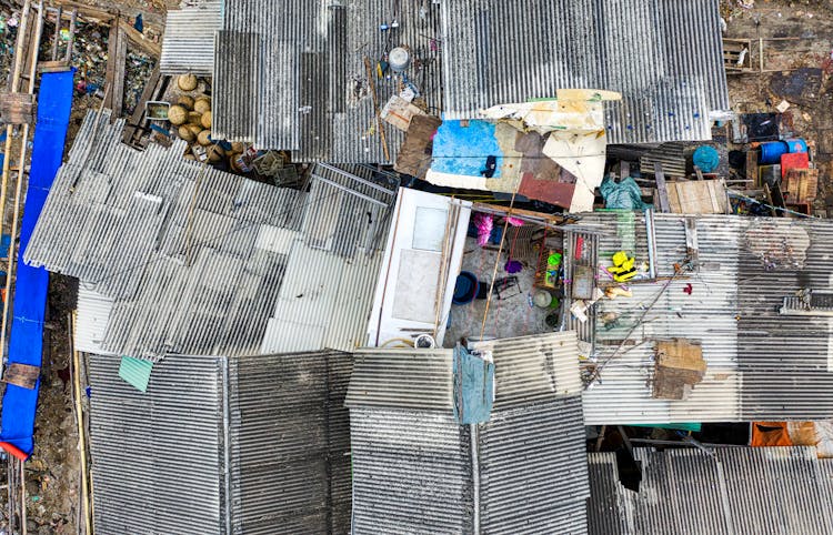 Old Poor Houses In Dirty Slum