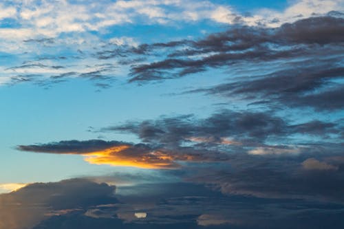 White clouds in blue sky