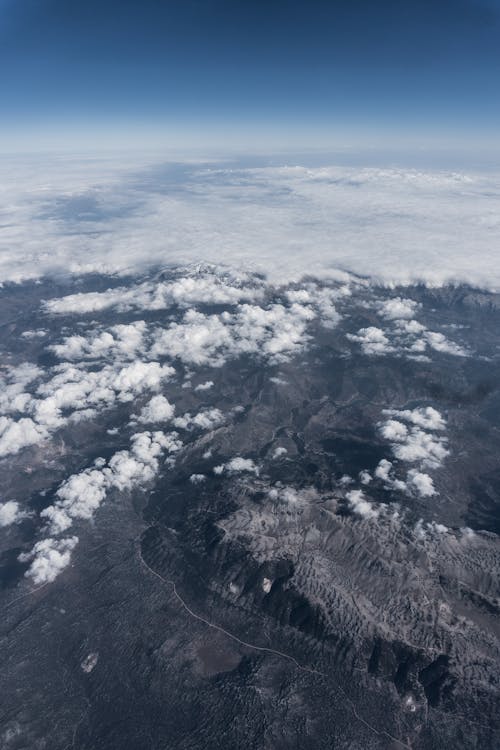 Free Aerial View of Mountains Stock Photo