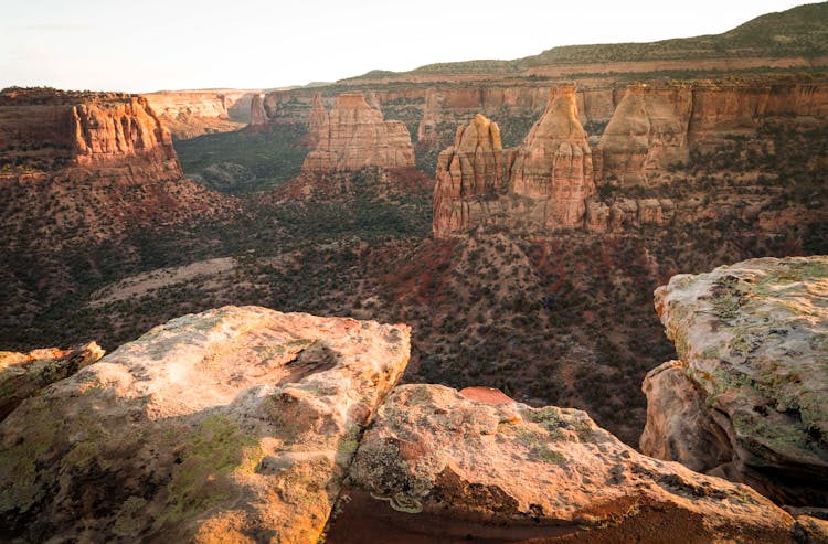 Aerial View Of Canyons On Colorado National Monument 