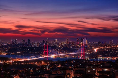 Fotobanka s bezplatnými fotkami na tému centrum mesta, fotografia z dronu, Istanbul