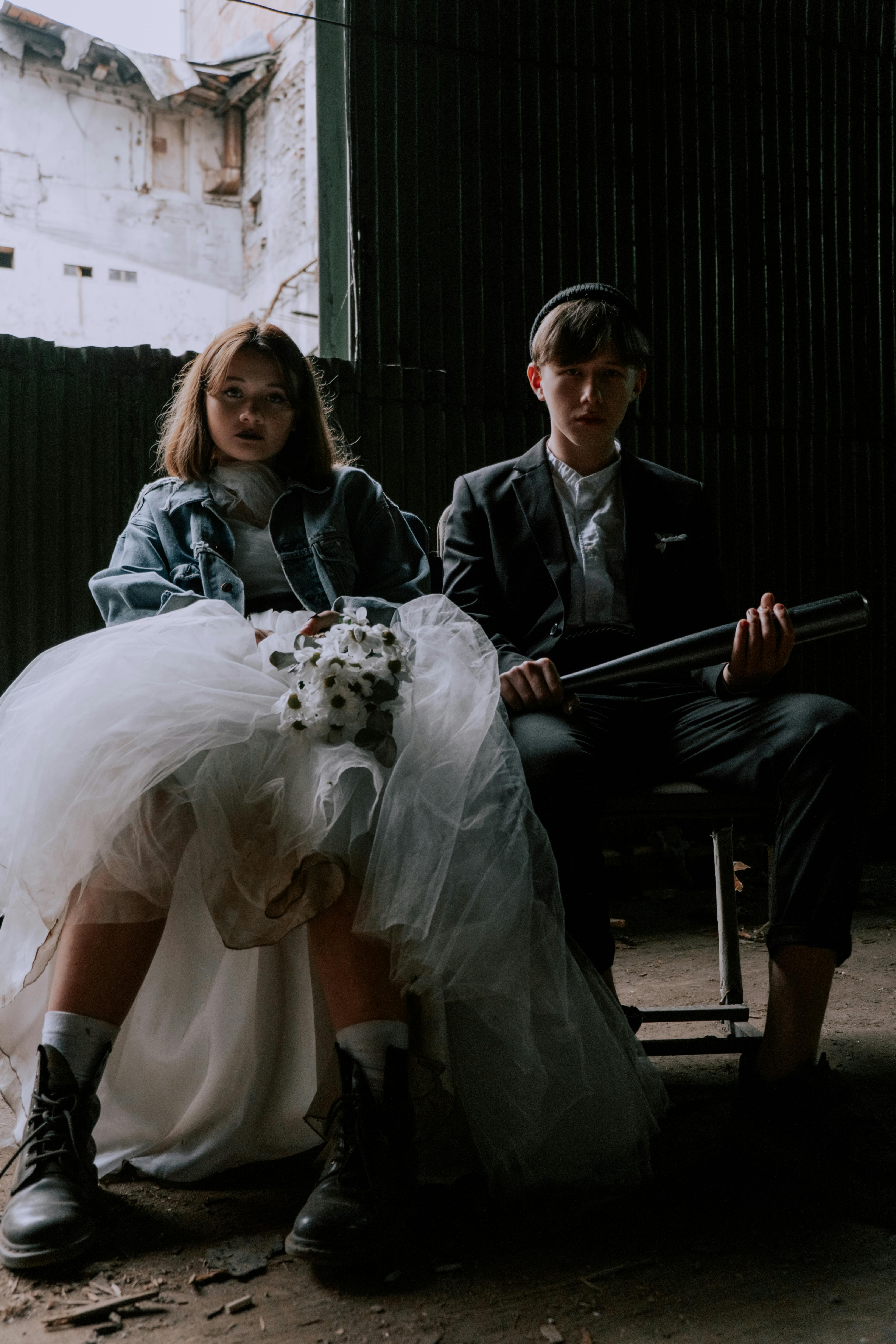 Boy Wearing Bridesmaid Dress