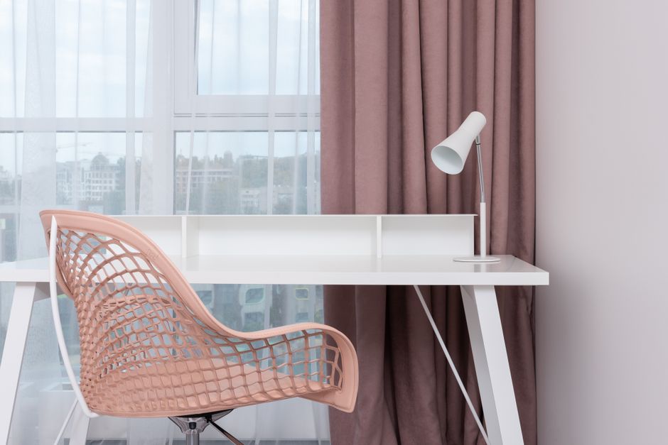 small apartment desk natural light lifestyle photo 1