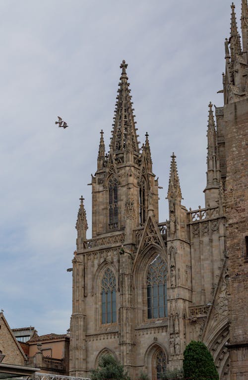 The Side Spires of the Cathedral of Barcelona  in Barcelona , Spain