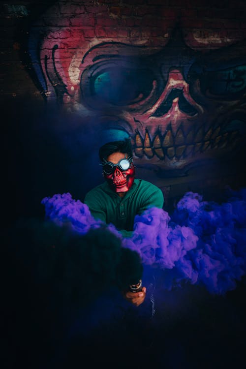 Základová fotografie zdarma na téma kouř, lebka, maska