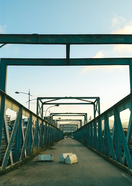 Empty Road of Metal Bridge