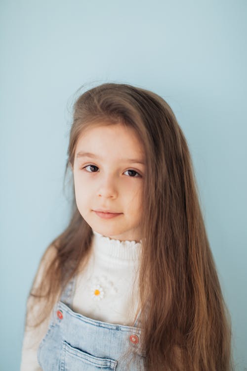 Free Portrait of a Beautiful Little Girl Stock Photo