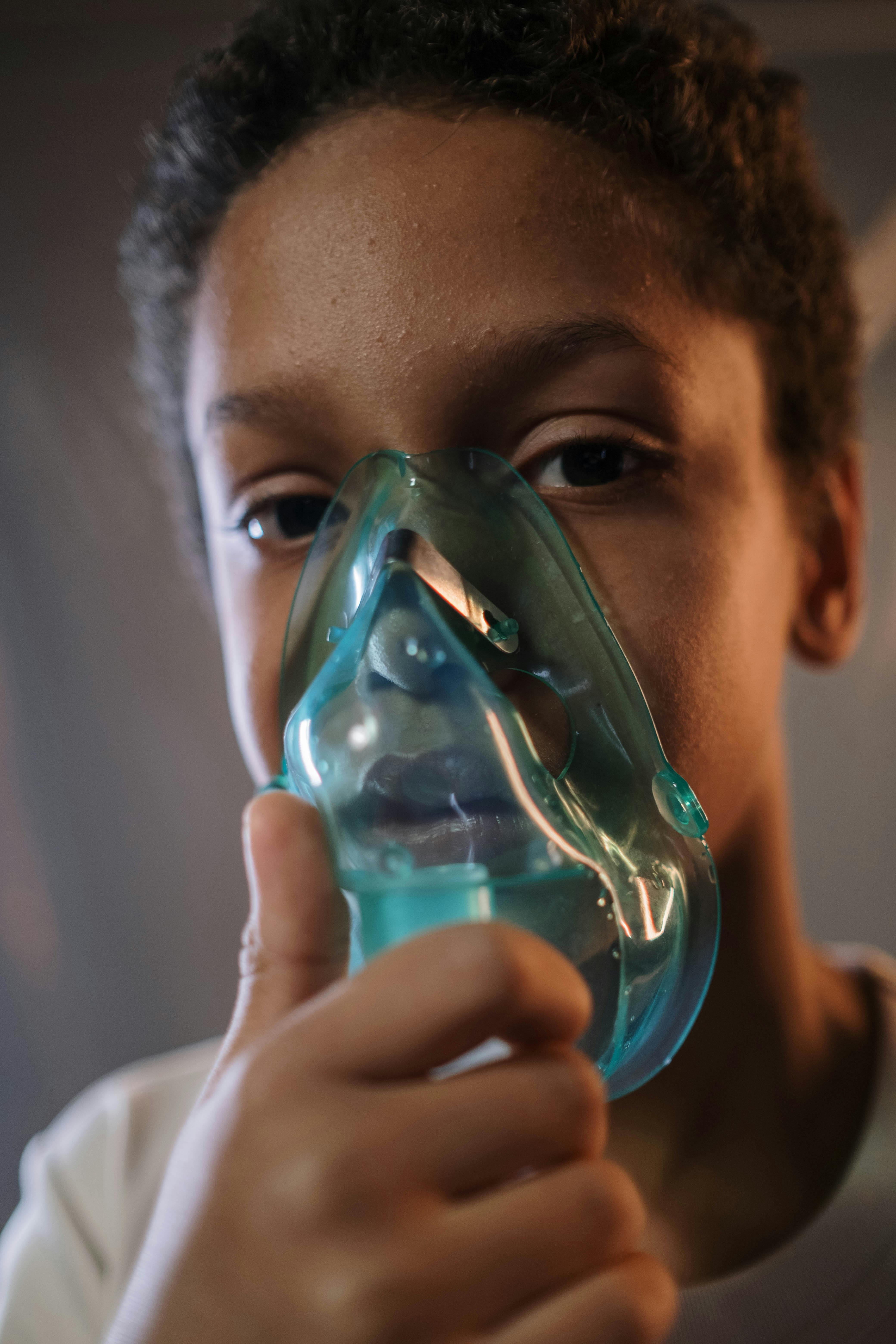 Person practicing nasal breathing exercises