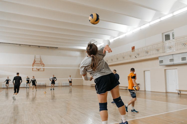 People Playing Volleyball