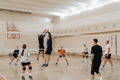 Indoor volleyball match