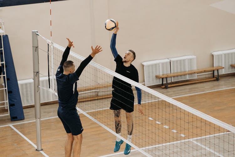 Men Playing Volleyball