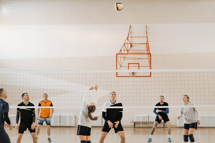 People Playing Volleyball