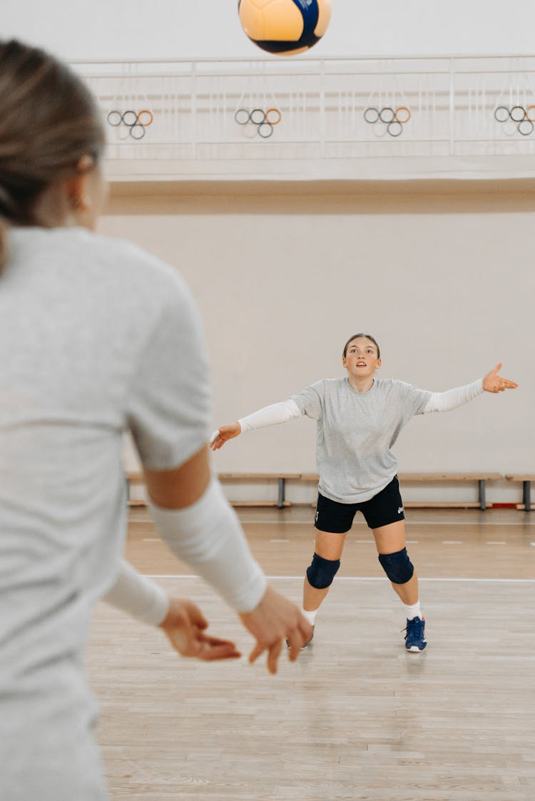 Women Playing Volleyball