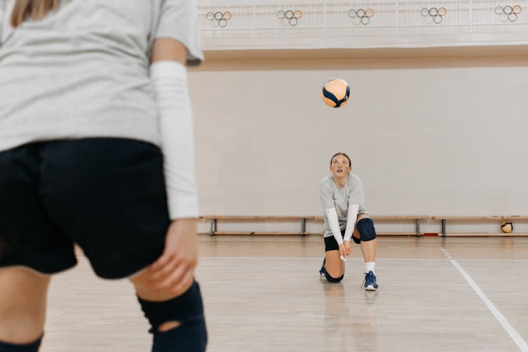 Women Playing Volleyball