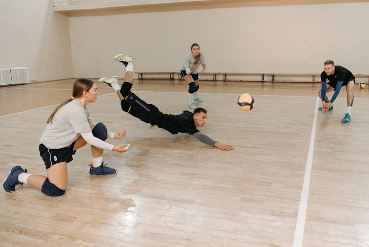 People Playing Volleyball