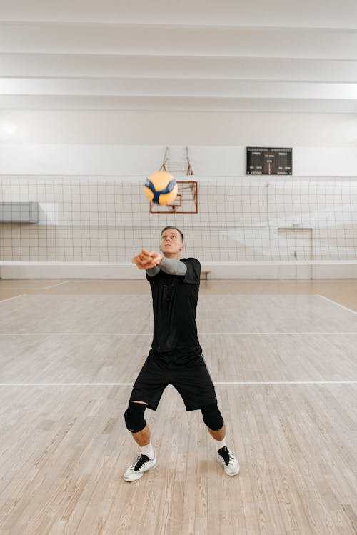 A Man Playing Volleyball
