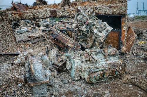 Decaying Rusty Object on a Dumpsite 