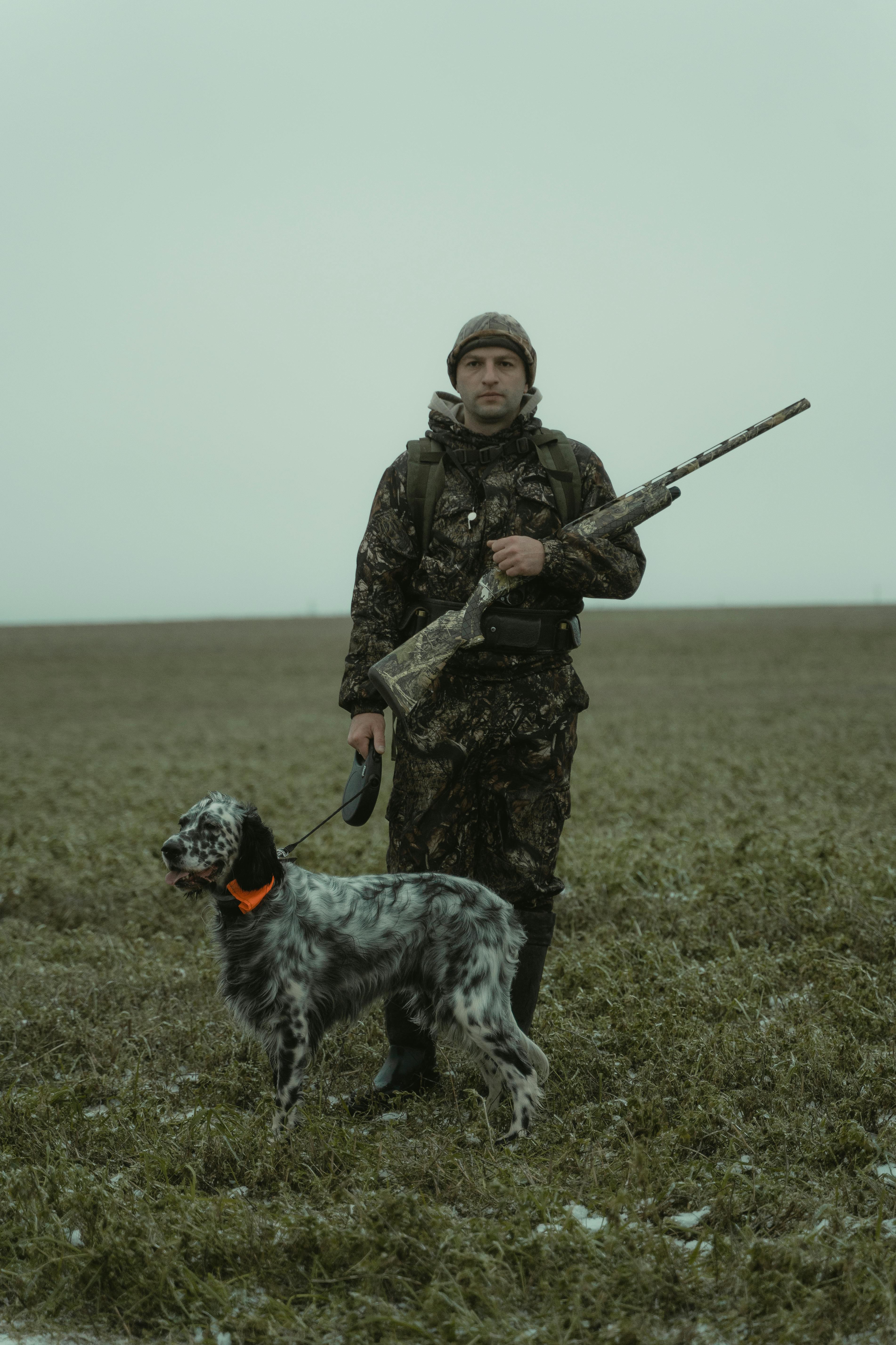 Gun dog retrieving game during advanced training