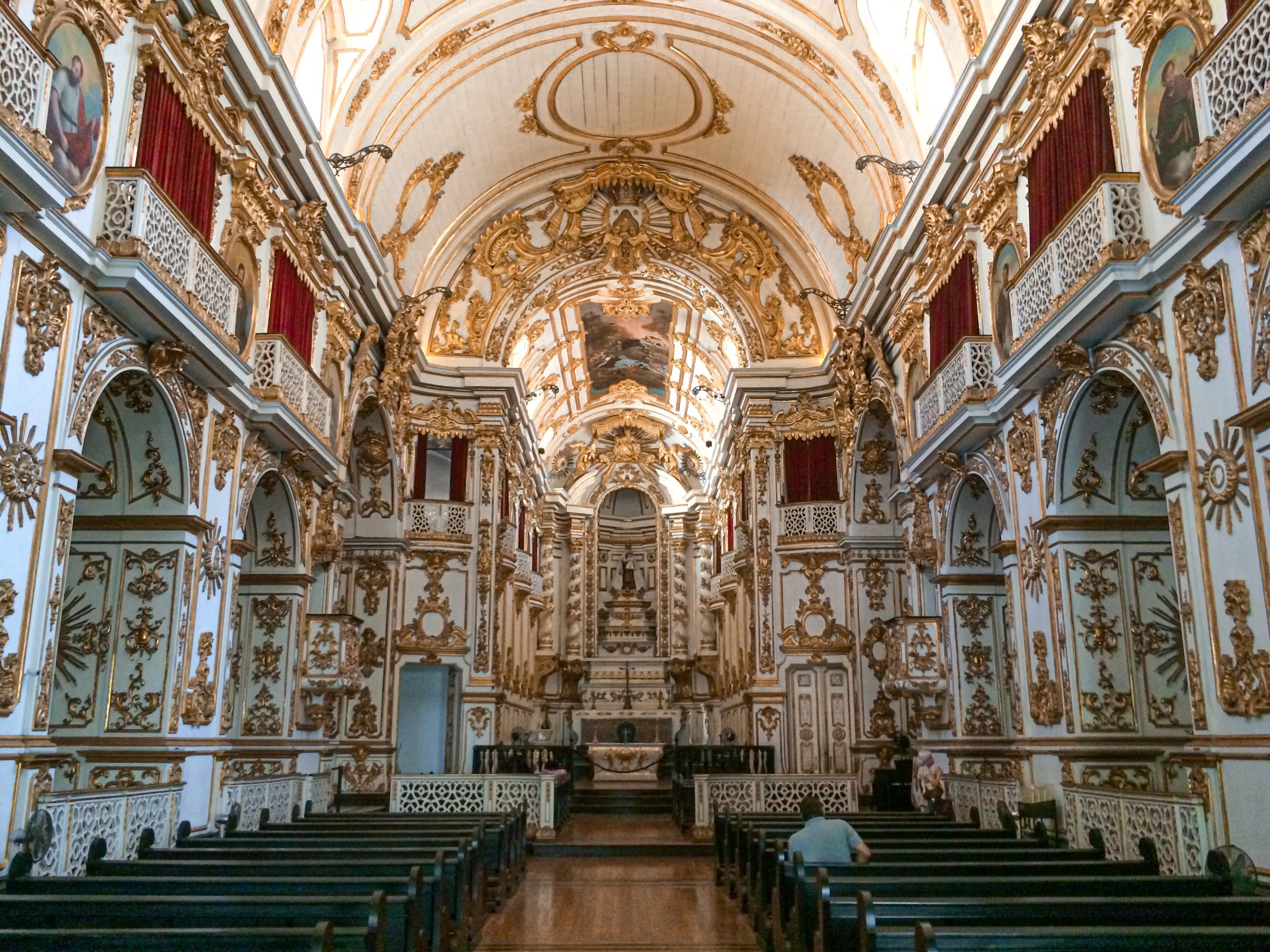 Ornamented Interior of Old Cathedral in Rio de Janeiro · Free Stock Photo