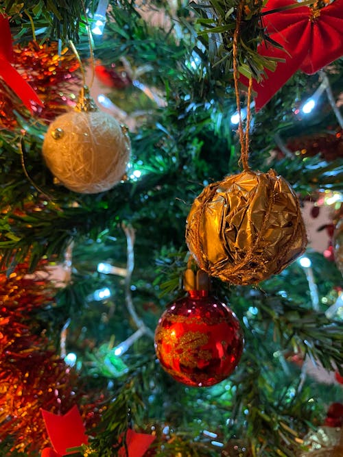 Gratis stockfoto met decoraties, detailopname, kerstboom