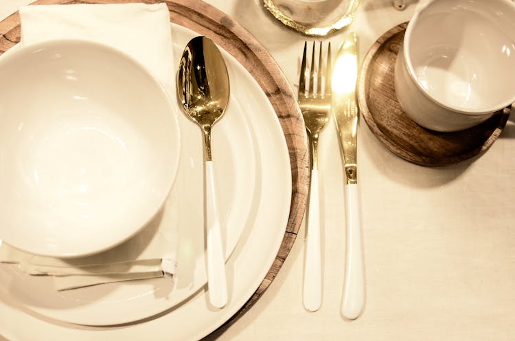 Table Setting With Cutlery During Festive Event