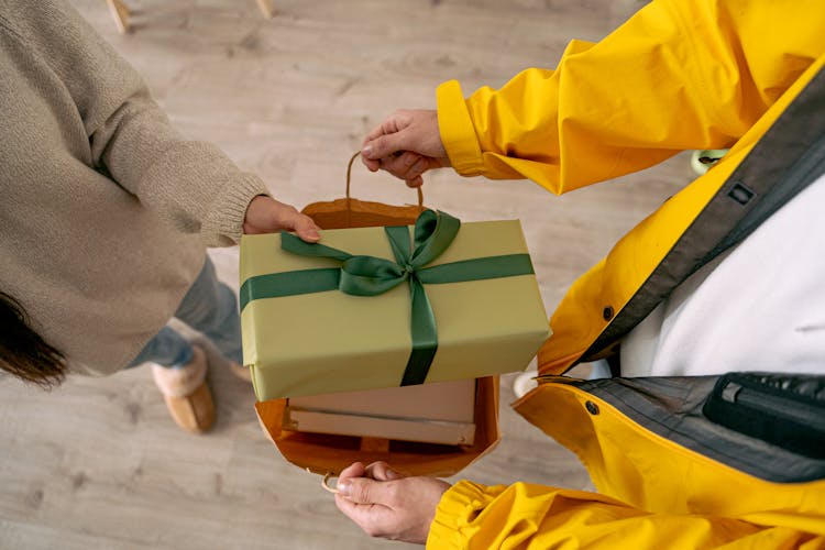 Gift Box In Paper Bag