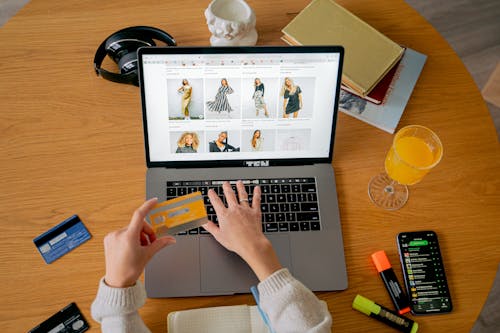 Free Photo of a Person Shopping Online Stock Photo
