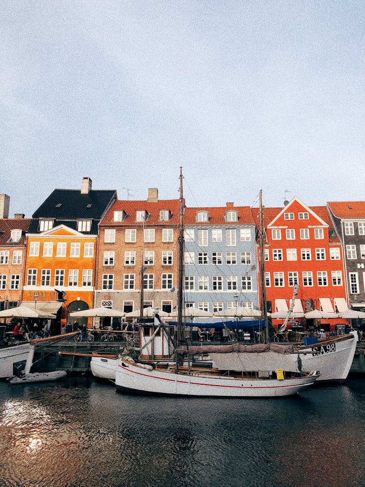 Row Of Colorful Houses By Harbor