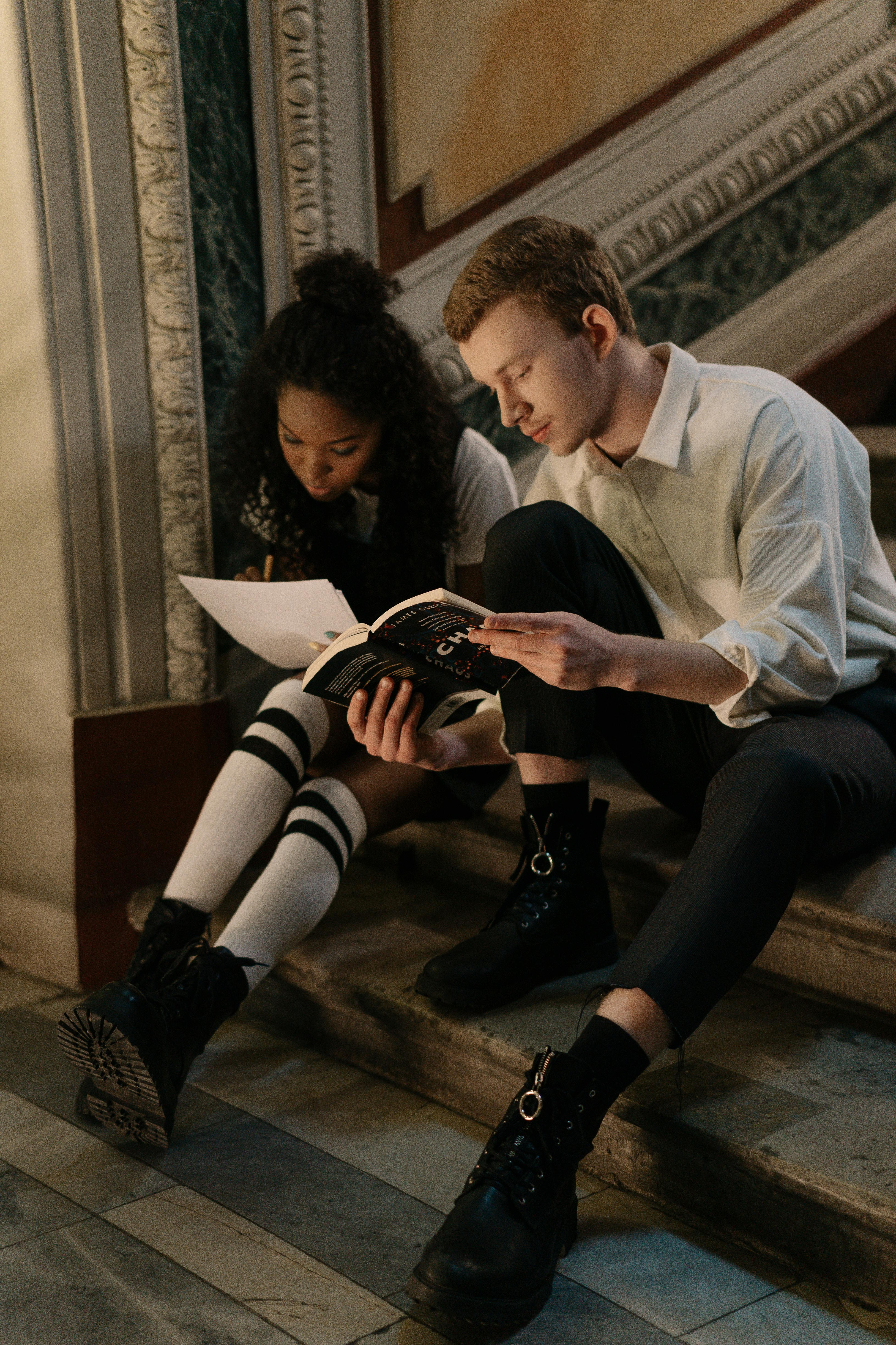 Students rehearsing a theater performance