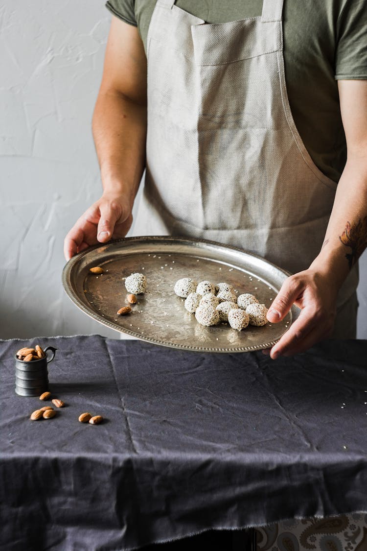 Preparing Snowball Cookies 