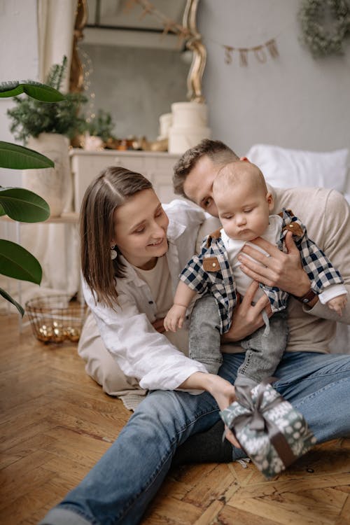 Free Photo of A Happy Family At Home Stock Photo