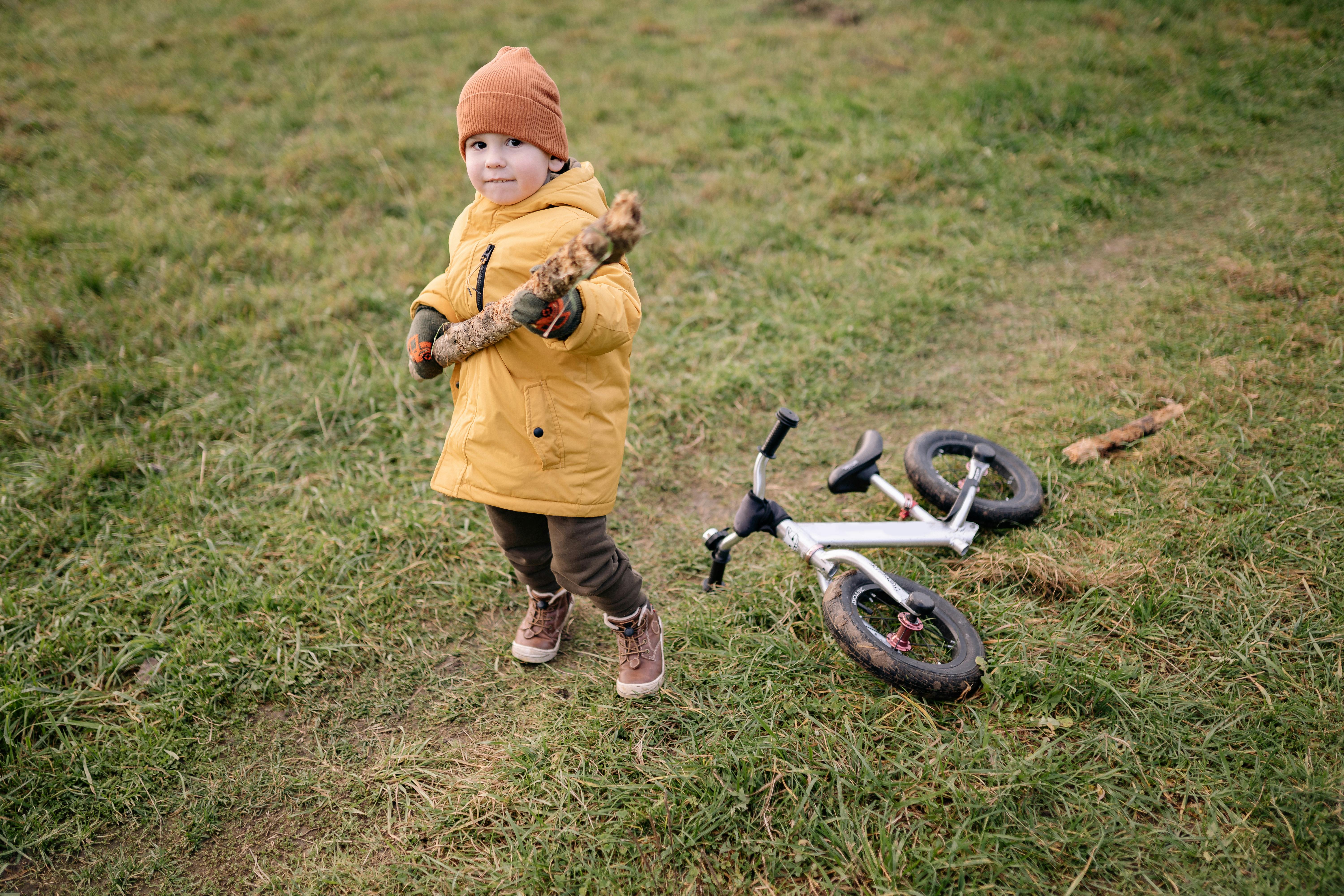 Child playing outdoors