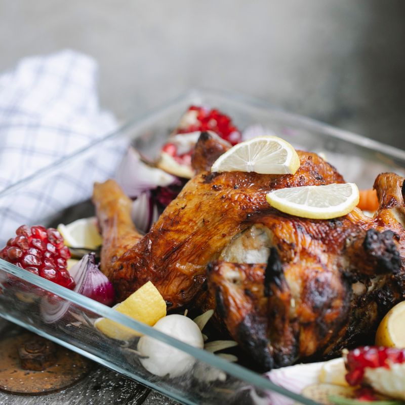 Oven Roasted Whole Chicken with Lemon and Garlic