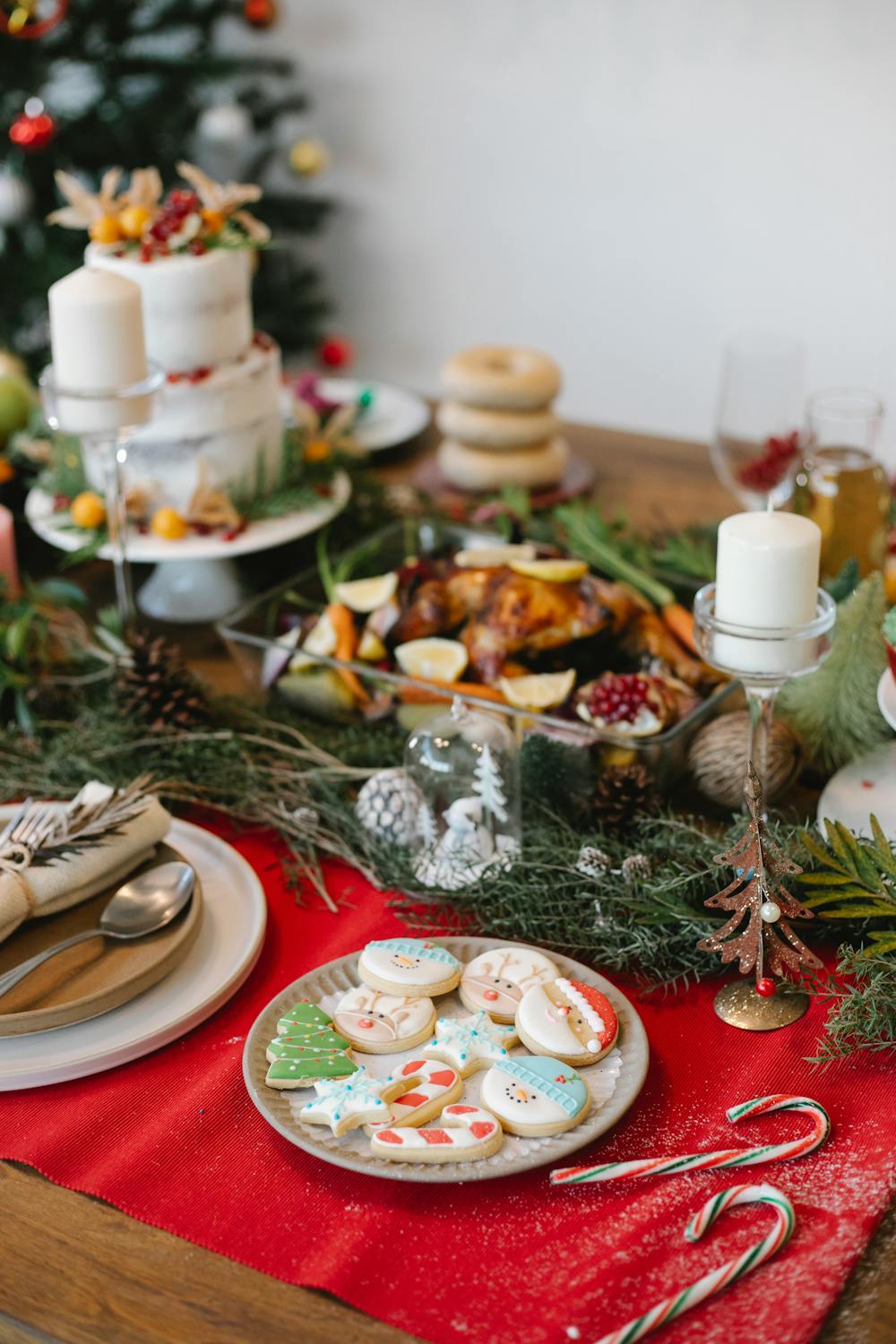 Christmas Caesar Salad with Pomegranate and Candied Pecans