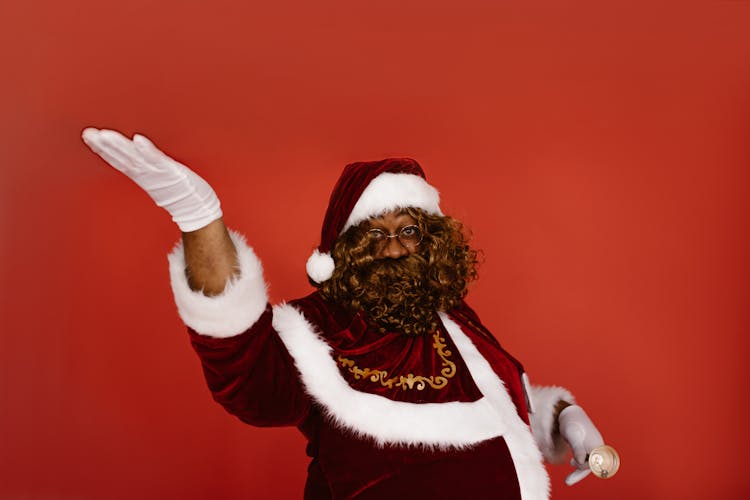 Person Wearing Santa Costume 