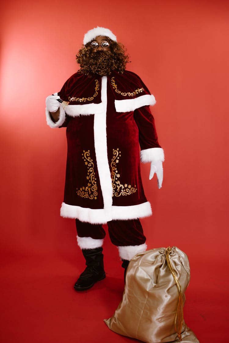 Person Wearing Santa Costume