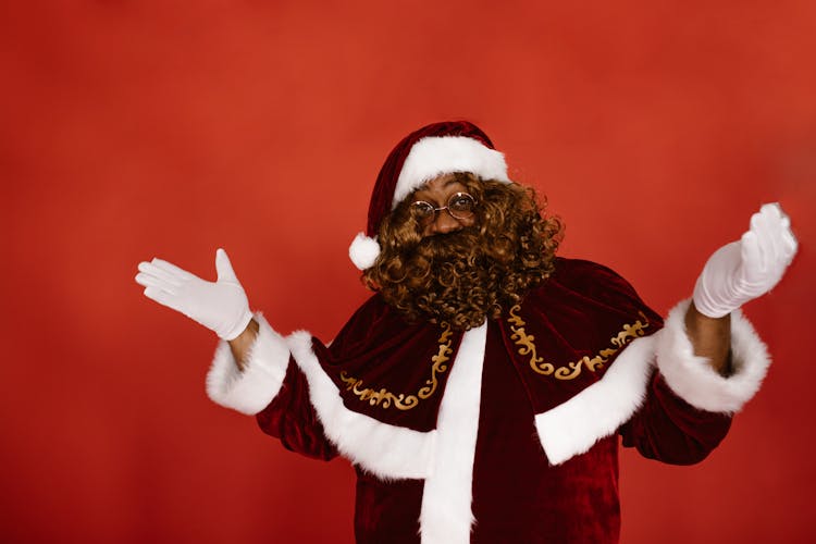 Person Wearing Santa Costume