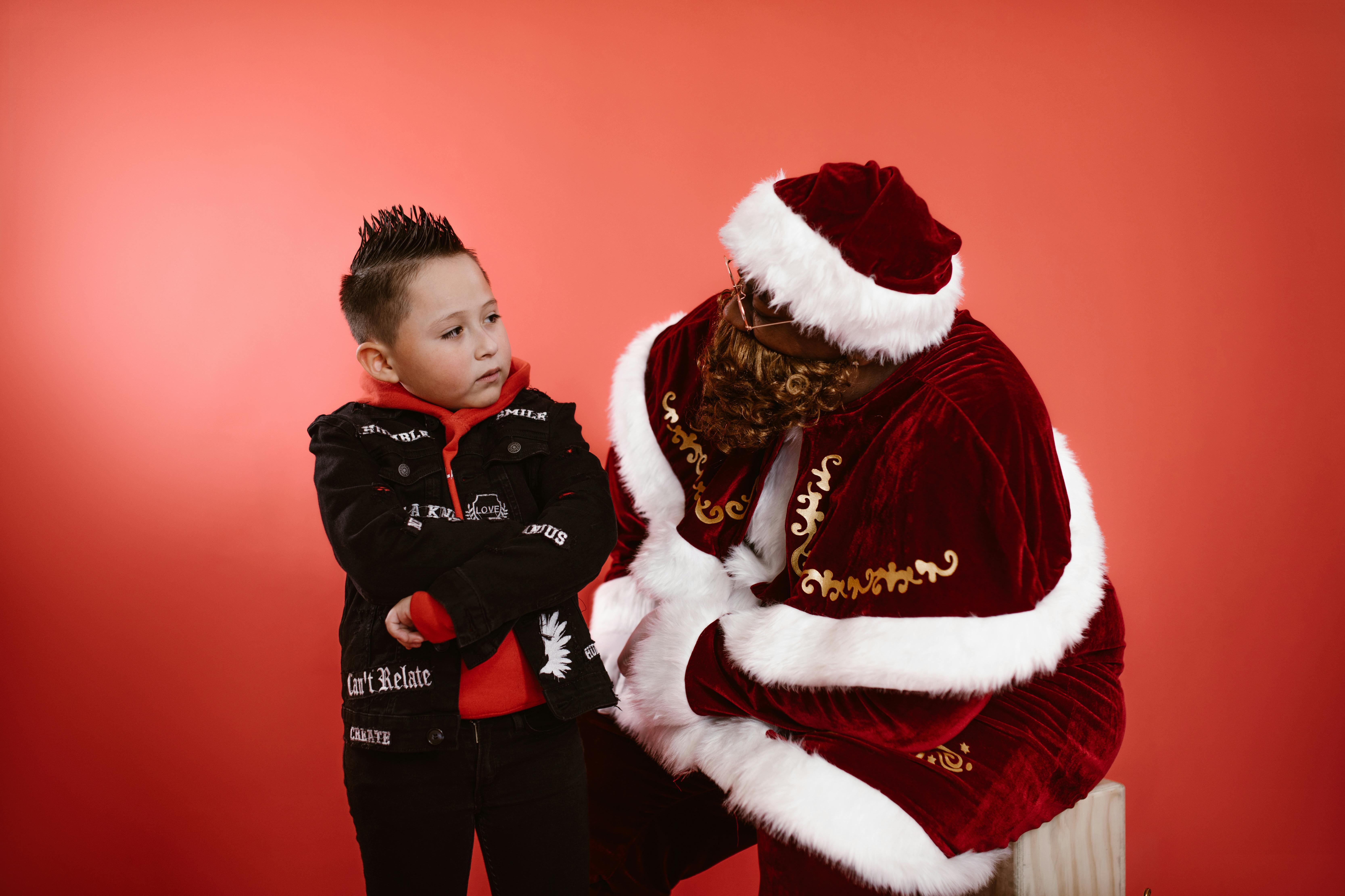 man in red and santa claus costume