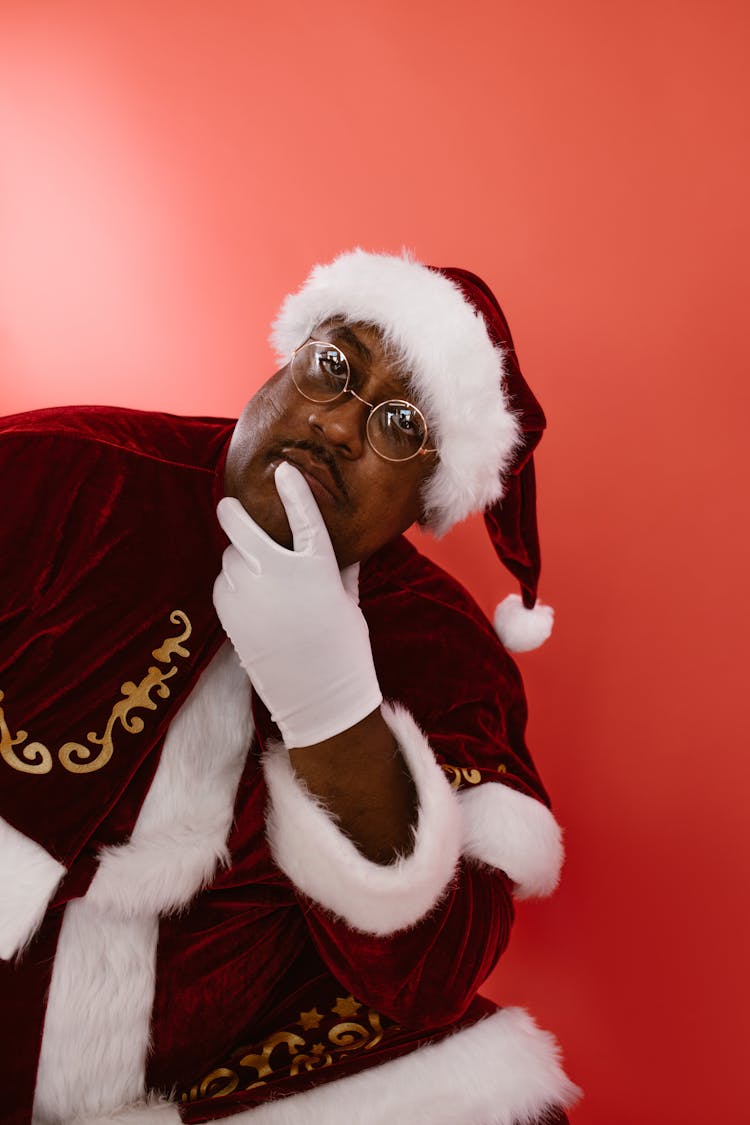 Man Wearing A Santa Claus Costume