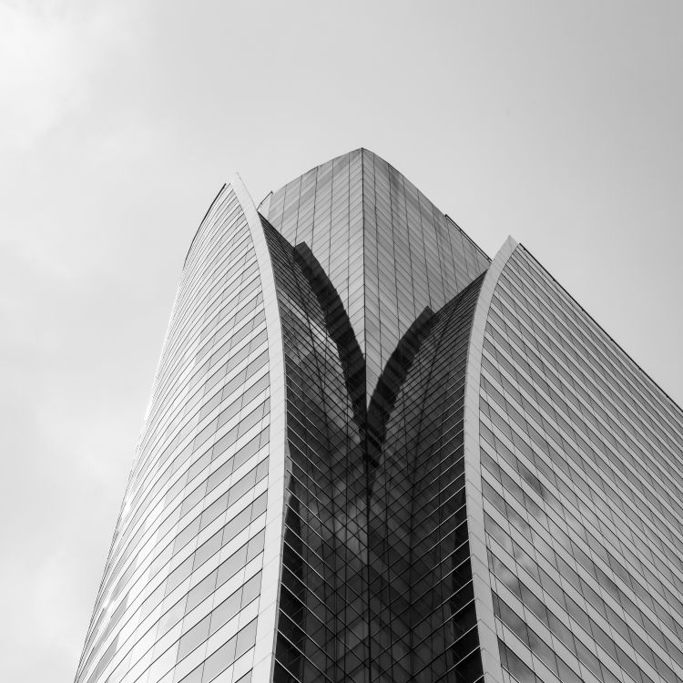 Geometric Facade of Office Building · Free Stock Photo