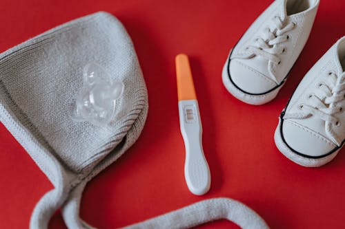 White and Orange Pregnancy Test