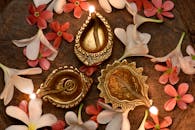 Brown and White Heart Shaped Decor