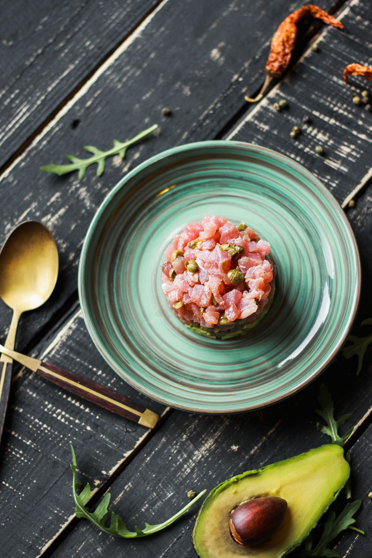 Verrine tartare de truite à l'avocat