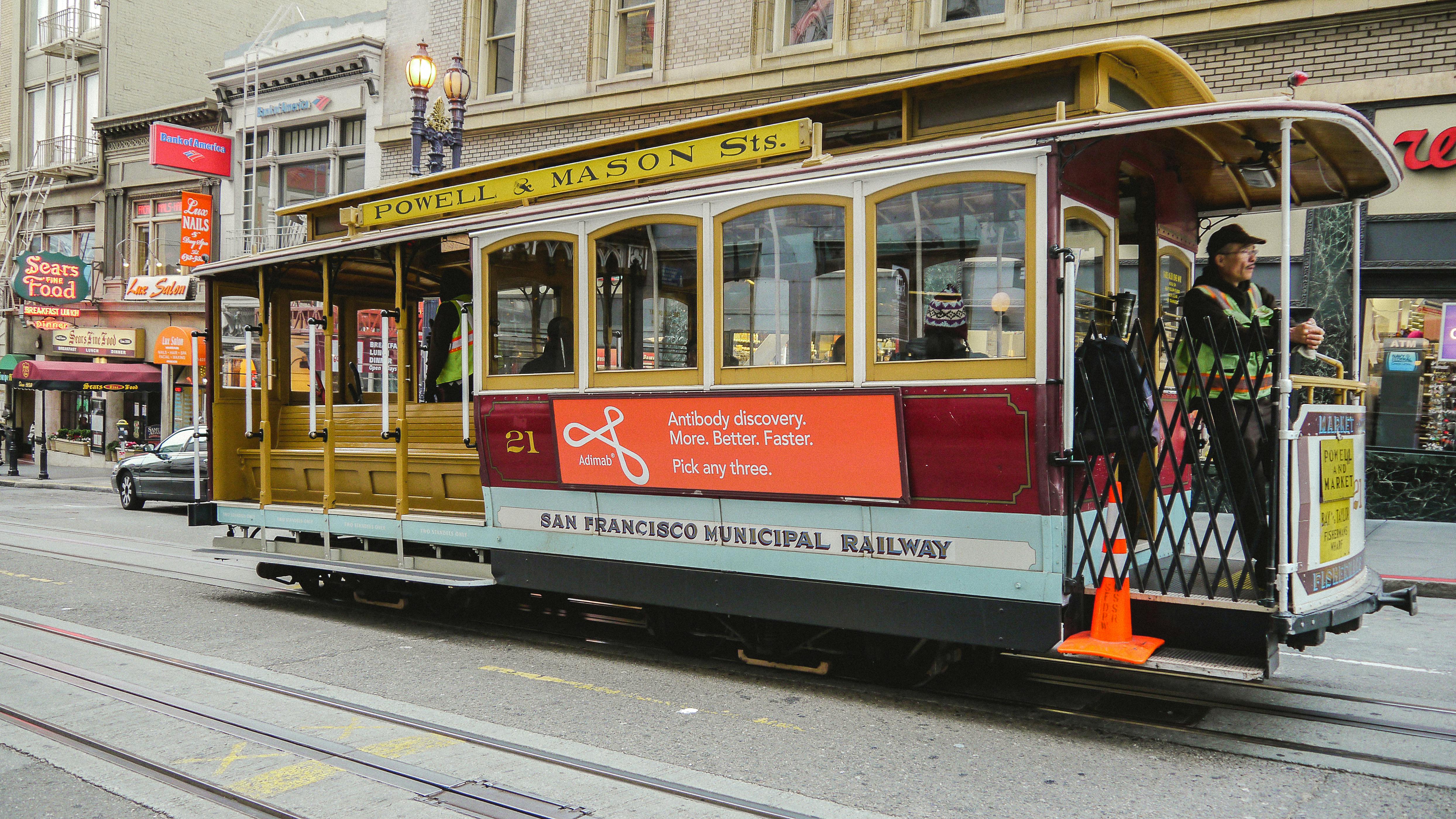 Historical F Line Route Streetcar in San Francisco California · Free Stock  Photo