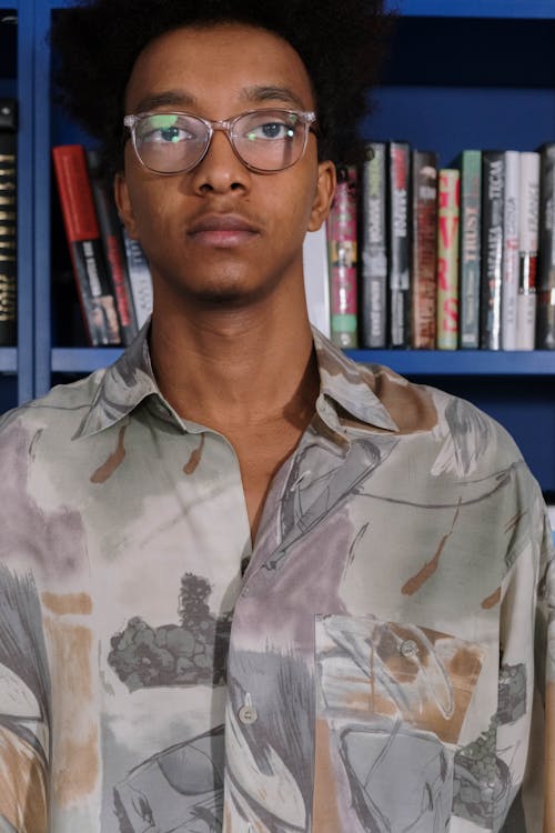 A Male Teenager Wearing Eyeglasses