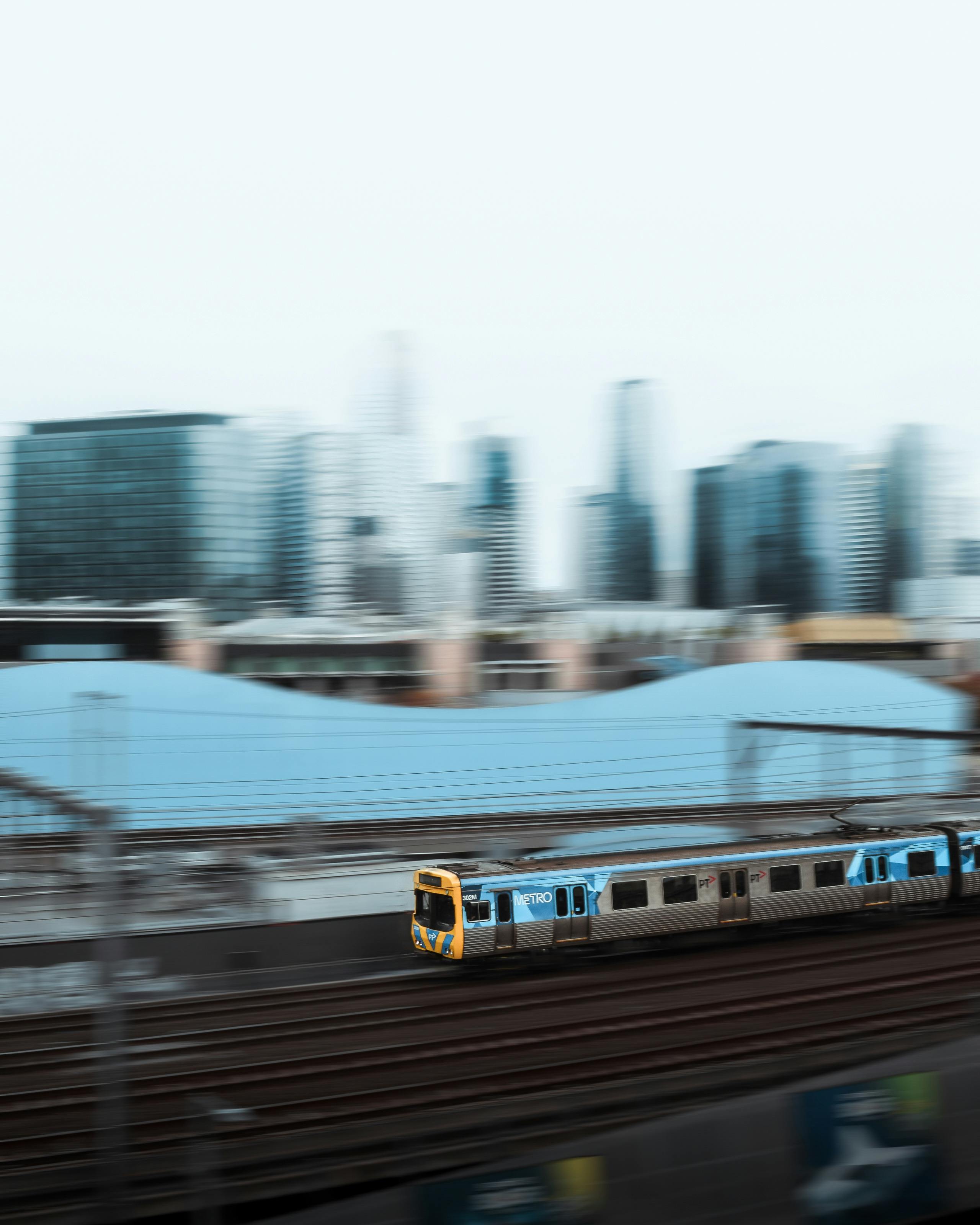 Train on a Blurry Background · Free Stock Photo