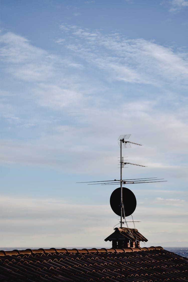 A Tv Antenna On The Roof