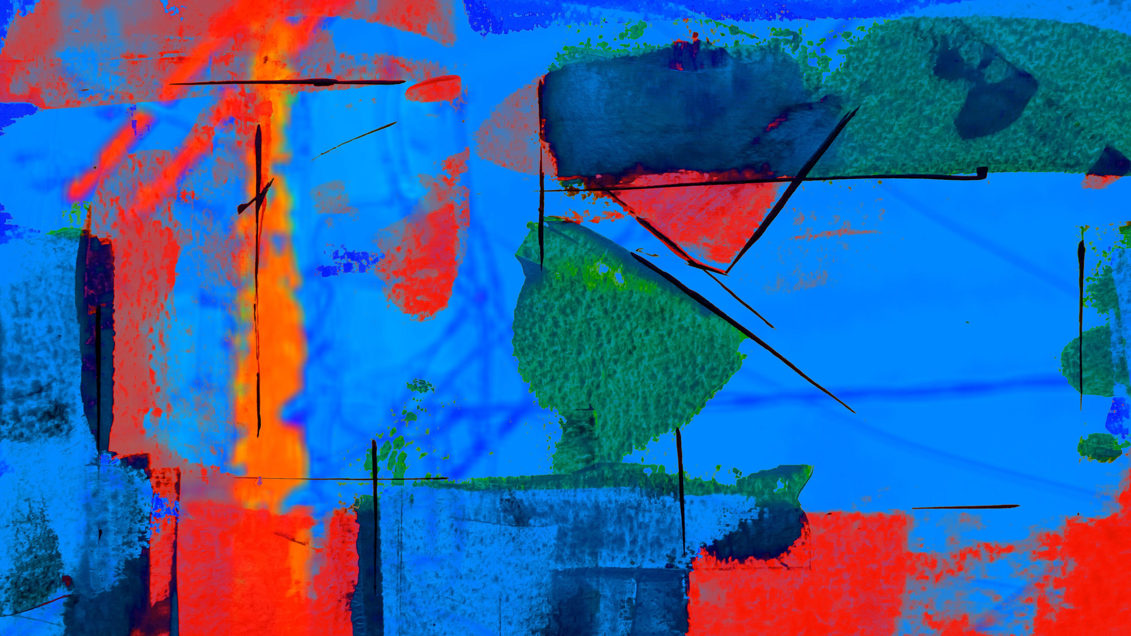 Close-Up Shot of an Abstract Painting · Free Stock Photo