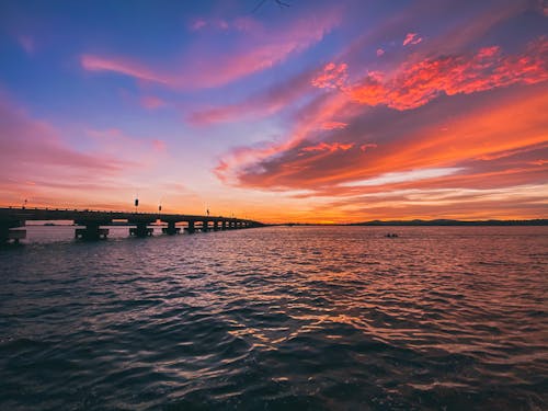 Free stock photo of bay bridge, beautiful sunset, golden sunset